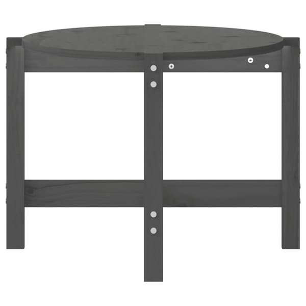 vidaXL Soffbord grå 118x63x45 cm massiv furu