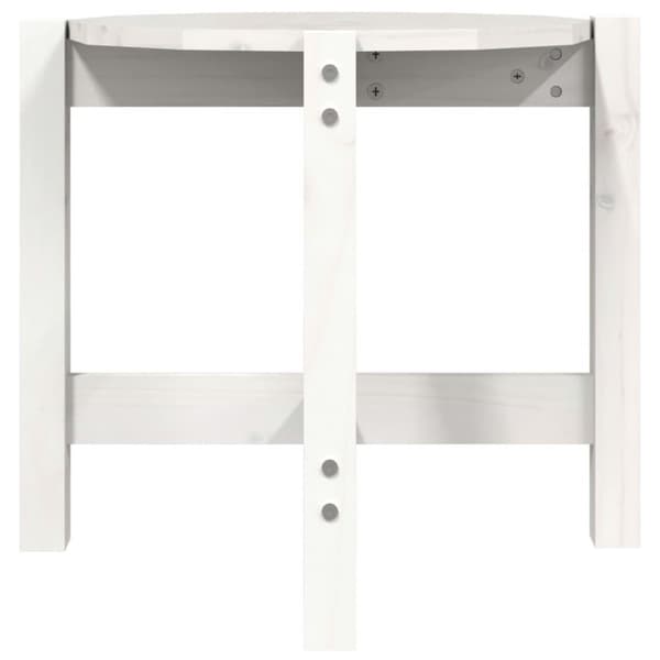 vidaXL Soffbord vit Ø 52,5x45 cm massiv furu