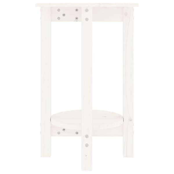 vidaXL Salongbord hvit Ø 40x60 cm heltre furu