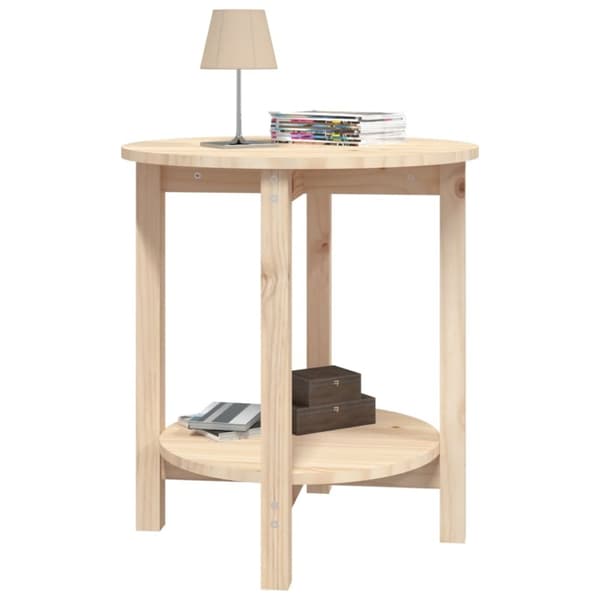 vidaXL Salongbord Ø 55x60 cm heltre furu