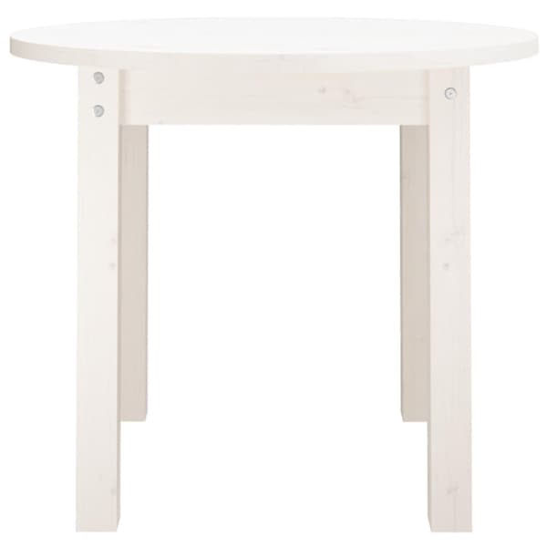 vidaXL Salongbord hvit Ø 55x45 cm heltre furu