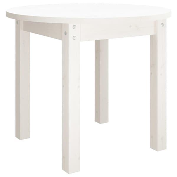 vidaXL Salongbord hvit Ø 55x45 cm heltre furu