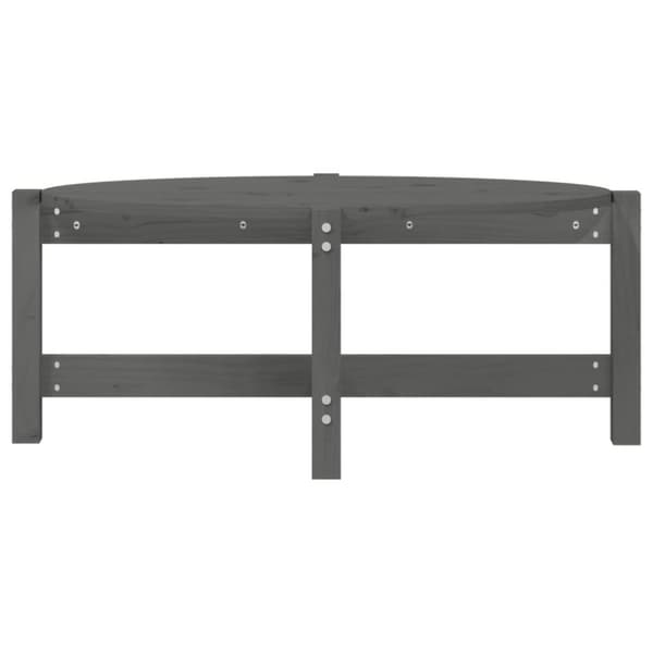vidaXL Soffbord grå 87x48x35 cm massiv furu