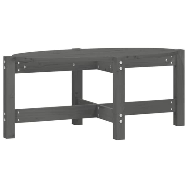 vidaXL Soffbord grå 87x48x35 cm massiv furu