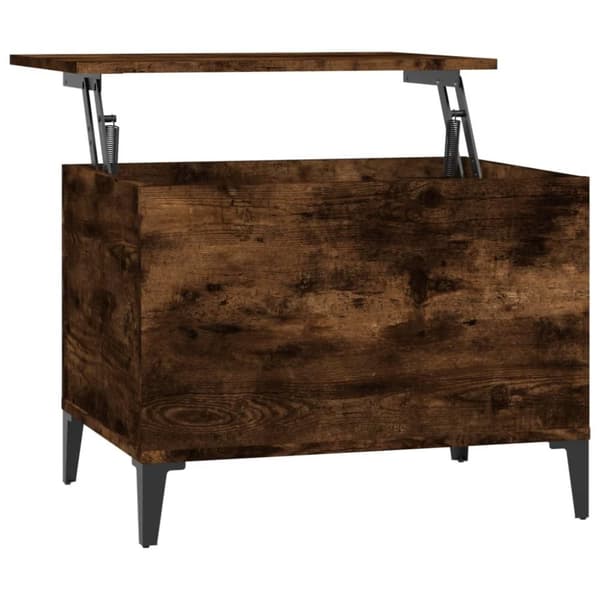 vidaXL Soffbord rökfärgad ek 60x44,5x45 cm konstruerat trä