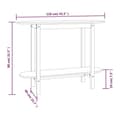 Miniatyrbild 8 av 11: vidaXL Konsolbord grå 110x40x80 cm massiv furu