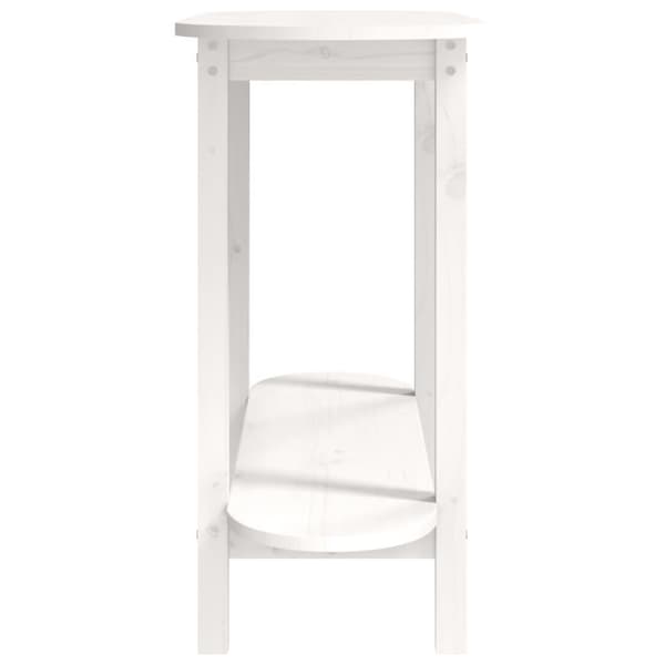 vidaXL Konsollbord hvit 110x40x80 cm heltre furu