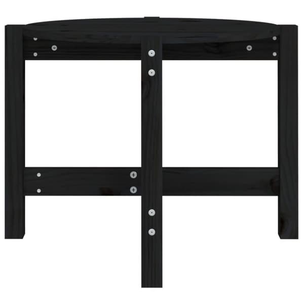 vidaXL Salongbord svart Ø 62,5x45 cm heltre furu