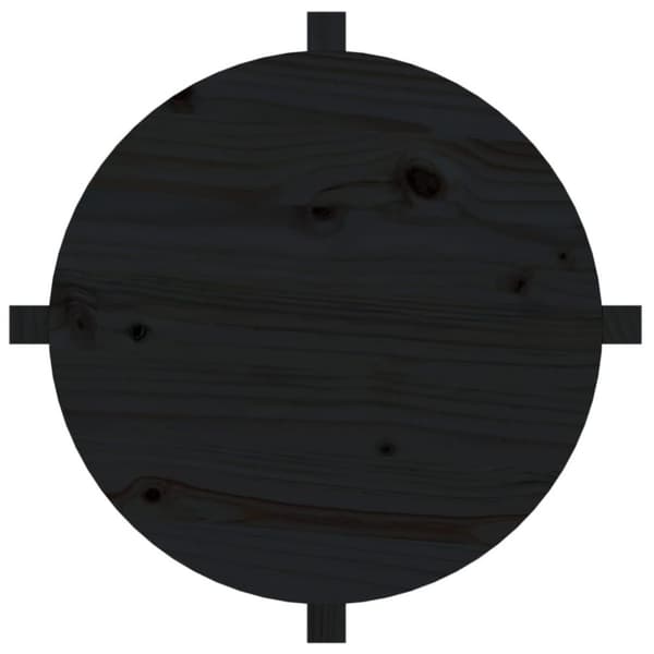vidaXL Salongbord svart Ø 62,5x45 cm heltre furu