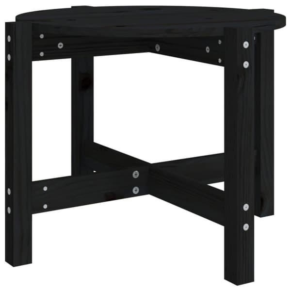 vidaXL Salongbord svart Ø 62,5x45 cm heltre furu