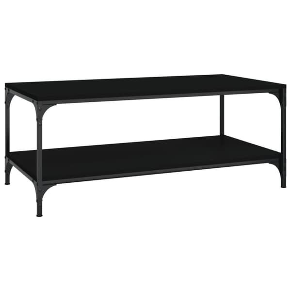 vidaXL Soffbord svart 100x50x40 cm konstruerat trä