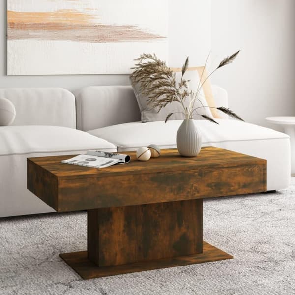 vidaXL Salongbord røkt eik 96x50x45 cm konstruert tre