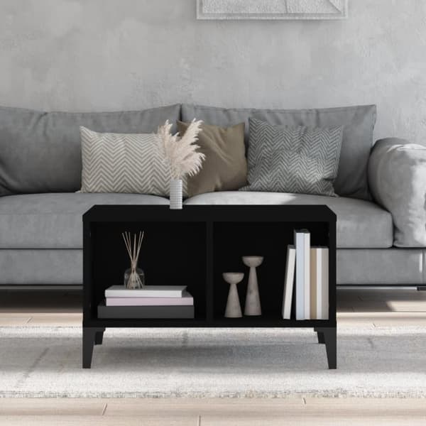 vidaXL Soffbord svart 60x50x36,5 cm konstruerat trä