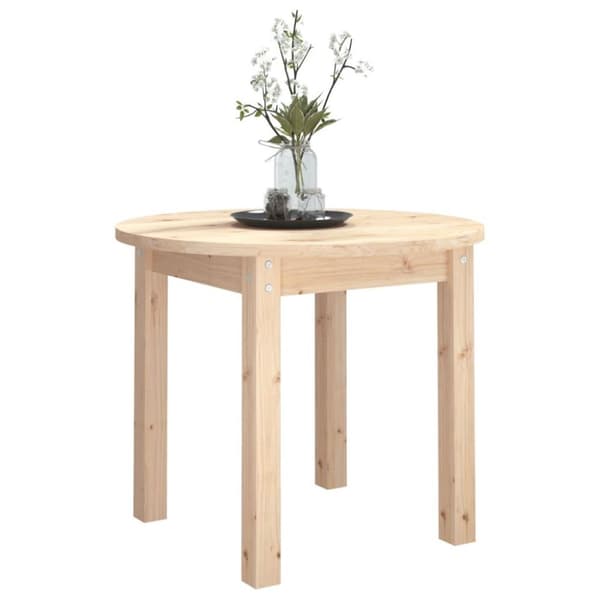 vidaXL Salongbord Ø 55x45 cm heltre furu