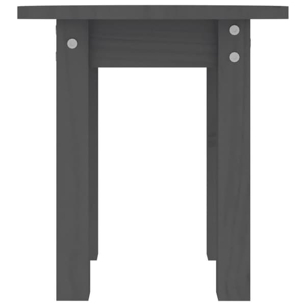 vidaXL Salongbord grå Ø 35x35 cm heltre furu