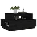 Miniatyrbillede 4 af 10: vidaXL sofabord 80x55x40,5 cm massivt fyrretræ sort