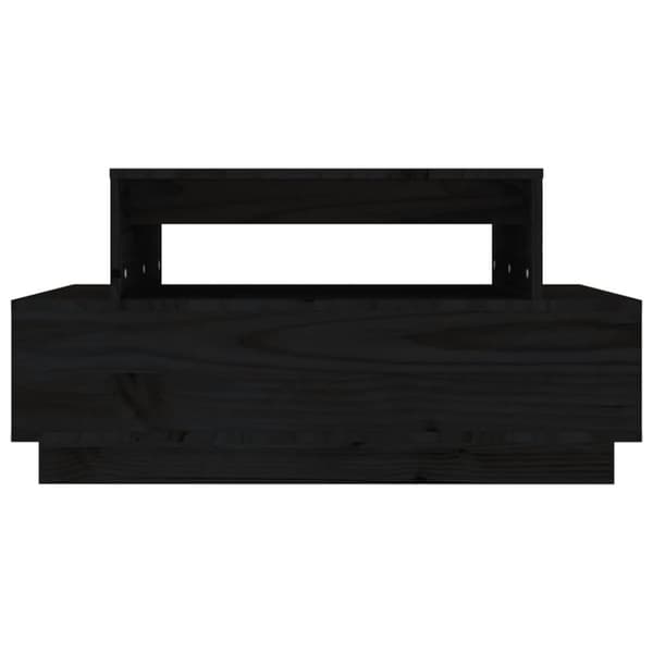 vidaXL sofabord 80x55x40,5 cm massivt fyrretræ sort