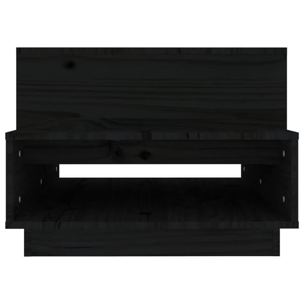 vidaXL sofabord 80x55x40,5 cm massivt fyrretræ sort