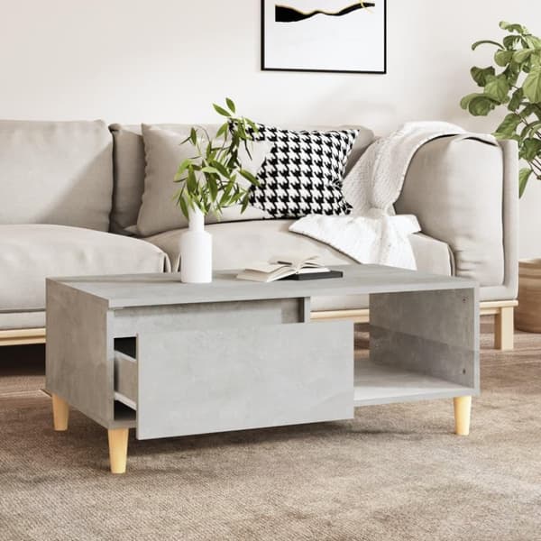 vidaXL sofabord 90x50x36,5 cm konstrueret træ betongrå