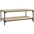 Miniatyrbillede 1 af 10: vidaXL sofabord 80x50x40 cm konstrueret træ sonoma-eg