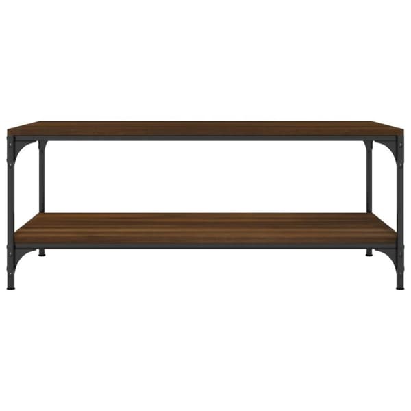 vidaXL sofabord 80x50x40 cm konstrueret træ brun egetræsfarve