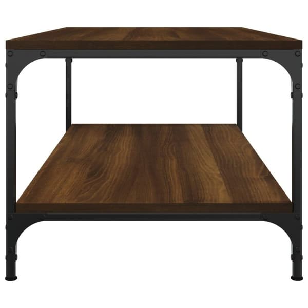 vidaXL sofabord 80x50x40 cm konstrueret træ brun egetræsfarve