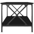 Miniatyrbillede 4 af 8: vidaXL sofabord 80x50x45 cm konstrueret træ og jern sort