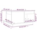 Miniatyrbillede 8 af 10: vidaXL sofabord 60x61x32,5 cm massivt fyrretræ