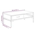 Miniatyrbillede 9 af 11: vidaXL sofabord 90x50x35 cm massivt fyrretræ
