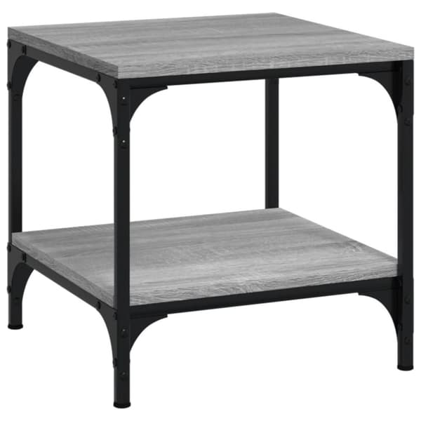 vidaXL sidebord 40x40x40 cm konstrueret træ grå sonoma-eg