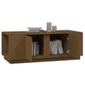 Miniatyrbillede 4 af 11: vidaXL sofabord 110x50x40 cm massivt fyrretræ gyldenbrun
