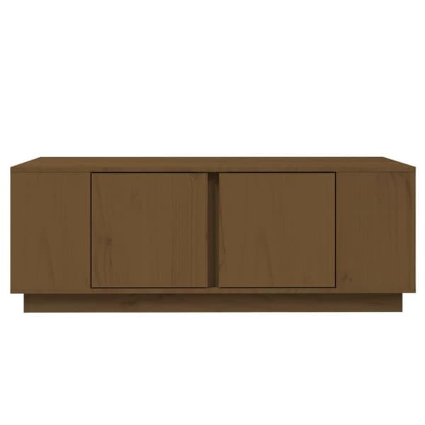 vidaXL sofabord 110x50x40 cm massivt fyrretræ gyldenbrun