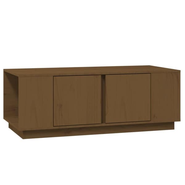 vidaXL sofabord 110x50x40 cm massivt fyrretræ gyldenbrun
