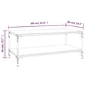 Miniatyrbillede 8 af 10: vidaXL sofabord 80x50x40 cm konstrueret træ sort