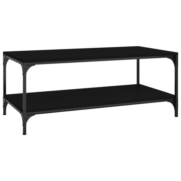 vidaXL Sohvapöytä musta 80x50x40 cm tekninen puu