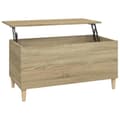 Miniatyrbillede 3 af 11: vidaXL sofabord 90x44,5x45 cm konstrueret træ sonoma-eg