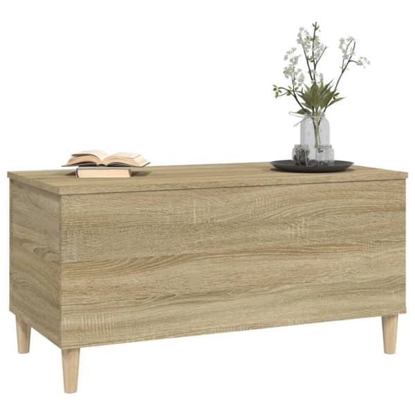 vidaXL sofabord 90x44,5x45 cm konstrueret træ sonoma-eg
