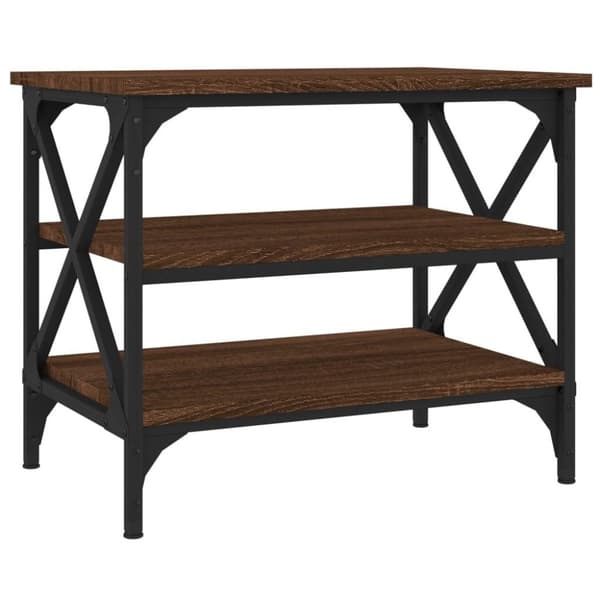 vidaXL sidebord 55x38x45 cm konstrueret træ brun egetræsfarve