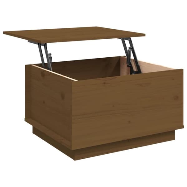 vidaXL sofabord 60x50x35 cm massivt fyrretræ gyldenbrun