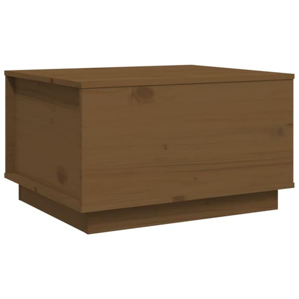 vidaXL sofabord 60x50x35 cm massivt fyrretræ gyldenbrun