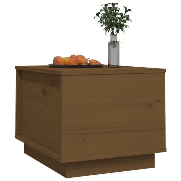 vidaXL sofabord 40x50x35 cm massivt fyrretræ gyldenbrun