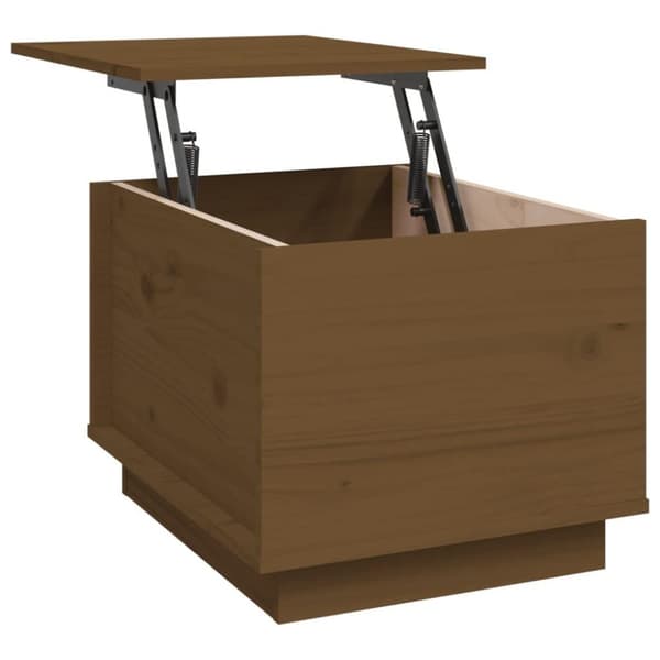 vidaXL sofabord 40x50x35 cm massivt fyrretræ gyldenbrun