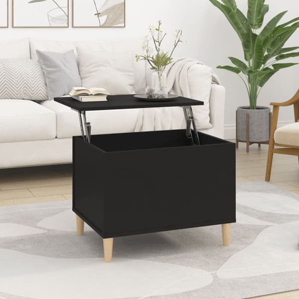 vidaXL Sohvapöytä musta 60x44,5x45 cm tekninen puu