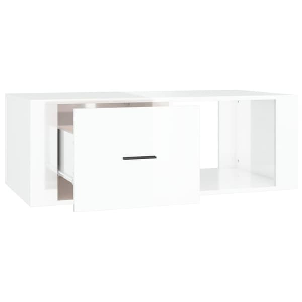 vidaXL sofabord 100x50,5x35 cm konstrueret træ hvid højglans