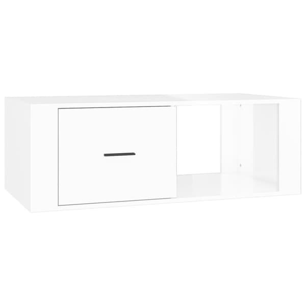 vidaXL sofabord 100x50,5x35 cm konstrueret træ hvid højglans