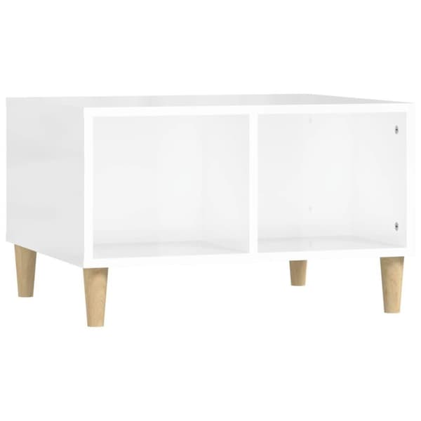 vidaXL sofabord 60x50x36,5 cm konstrueret træ hvid højglans