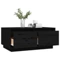 Miniatyrbillede 5 af 11: vidaXL sofabord 80x50x35 cm massivt fyrretræ sort