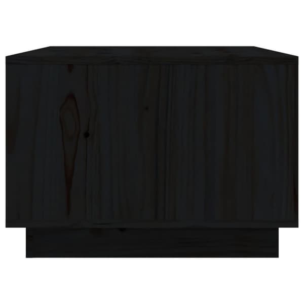 vidaXL sofabord 80x50x35 cm massivt fyrretræ sort
