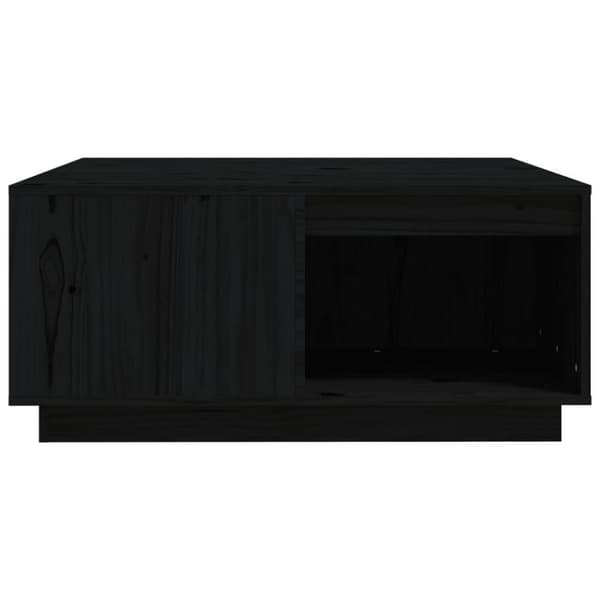 vidaXL sofabord 80x81x36,5 cm massivt fyrretræ sort