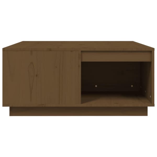 vidaXL sofabord 80x81x36,5 cm massivt fyrretræ gyldenbrun